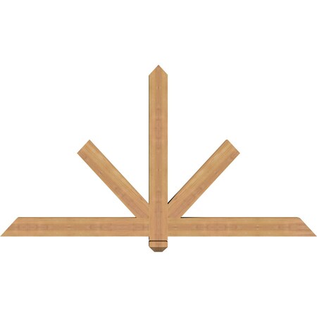 Ekena Millwork Kennewick Timber Gable Bracket, Western Red Cedar, 60"W x 32"H x 3 1/2"D x 3 1/2"F, 13/12 Pitch GBW060X32X0404KEN00SWR